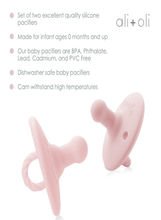 Ali+Oli Pacifier for Baby (2-pk) Set Original Round (Grey-Sage) Concaved Shield Newborn Pacifiers, BPA-Free Silicone Baby Pacifier Set, Baby Binkies, Chupones para Bebes - Image 5